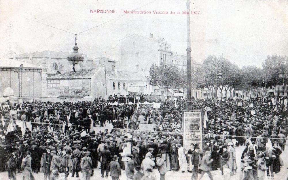CPA 11 NARBONNE WINE EVENT OF 5 MAY 1907 (RARE CLIQUE