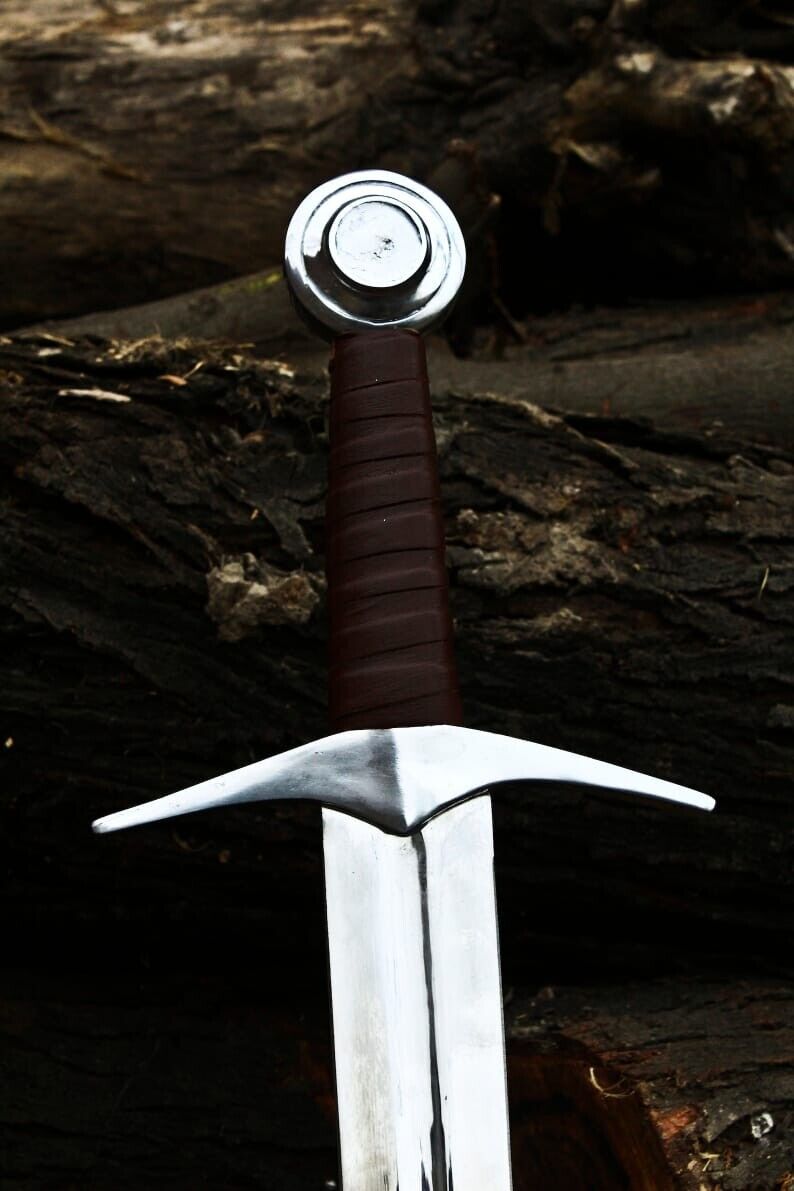Handmade Viking Sword High Carbon Steel Medeival Knight Sword Sharp Battle Ready