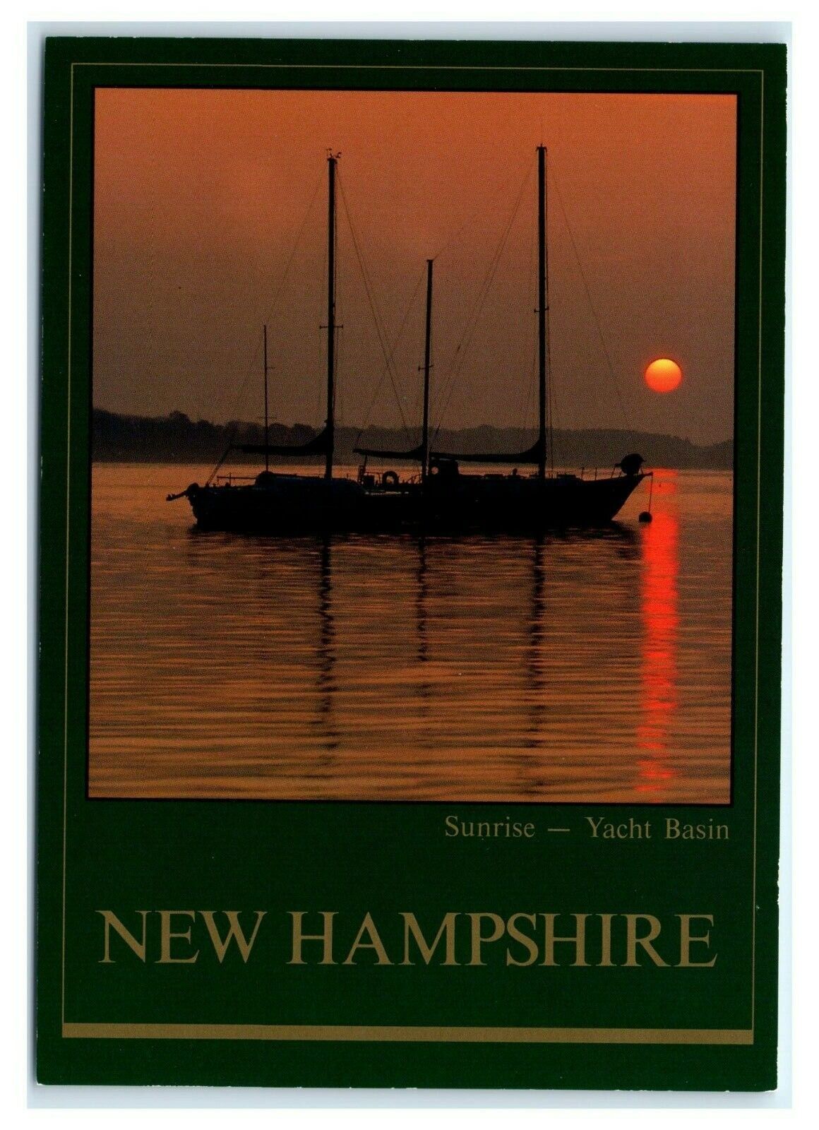Postcard Sunrise - Yacht Basin, New Hampshire NH K75