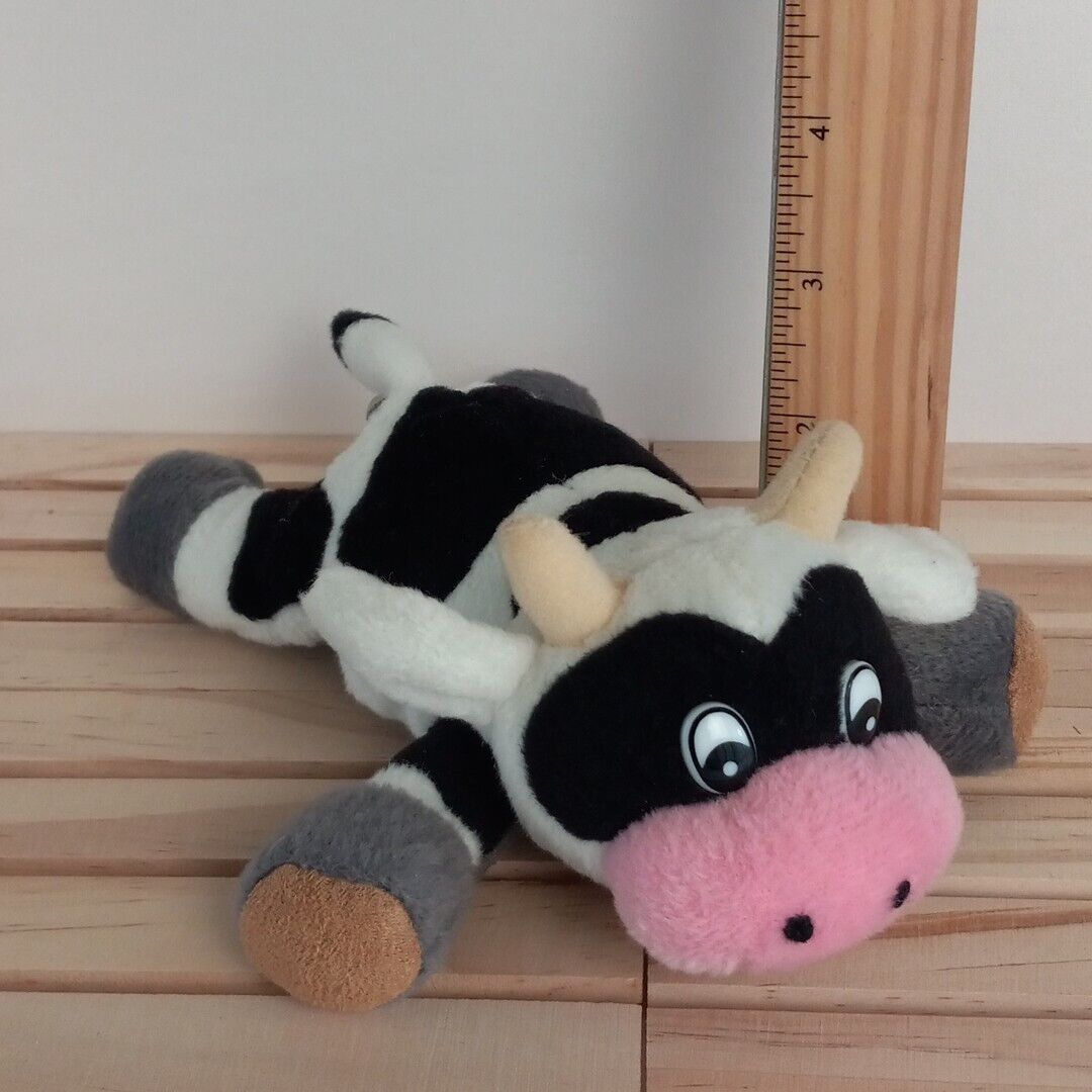 2003 Vintage Y2K Beanbag Laying Cow Plush Stuffed Animal 7\