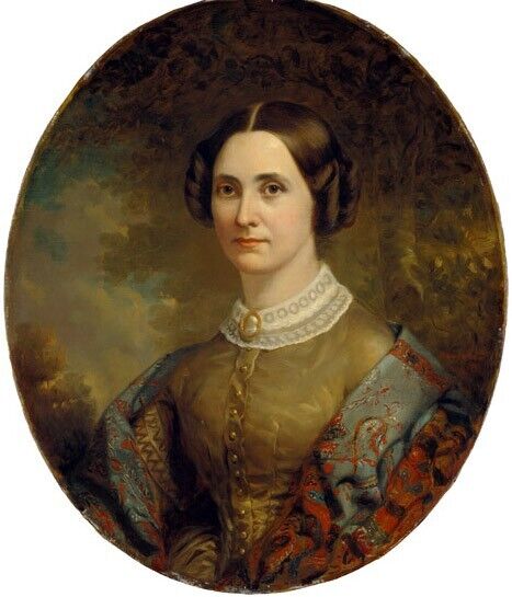 Oil painting Portrait-of-a-Lady-c.-1855-1860-American-19th-Century-oil-painting