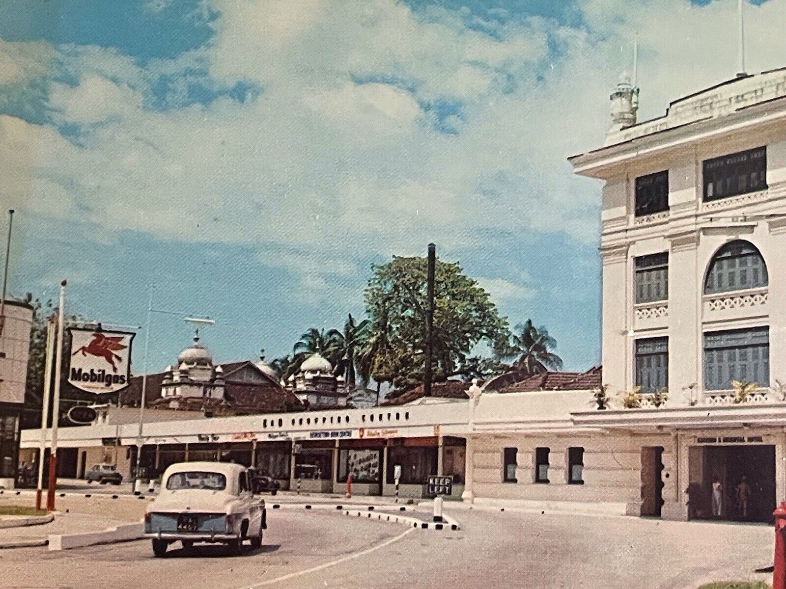 The Eastern & Oriental Hotel Mobilgas Station Penang Malaysia Old Postcard