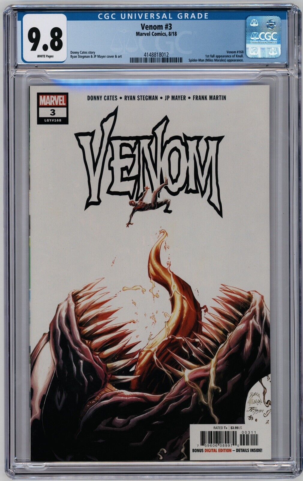 Venom #3 CGC 9.8 NM/M W Pages 1st Full Appearance of Knull