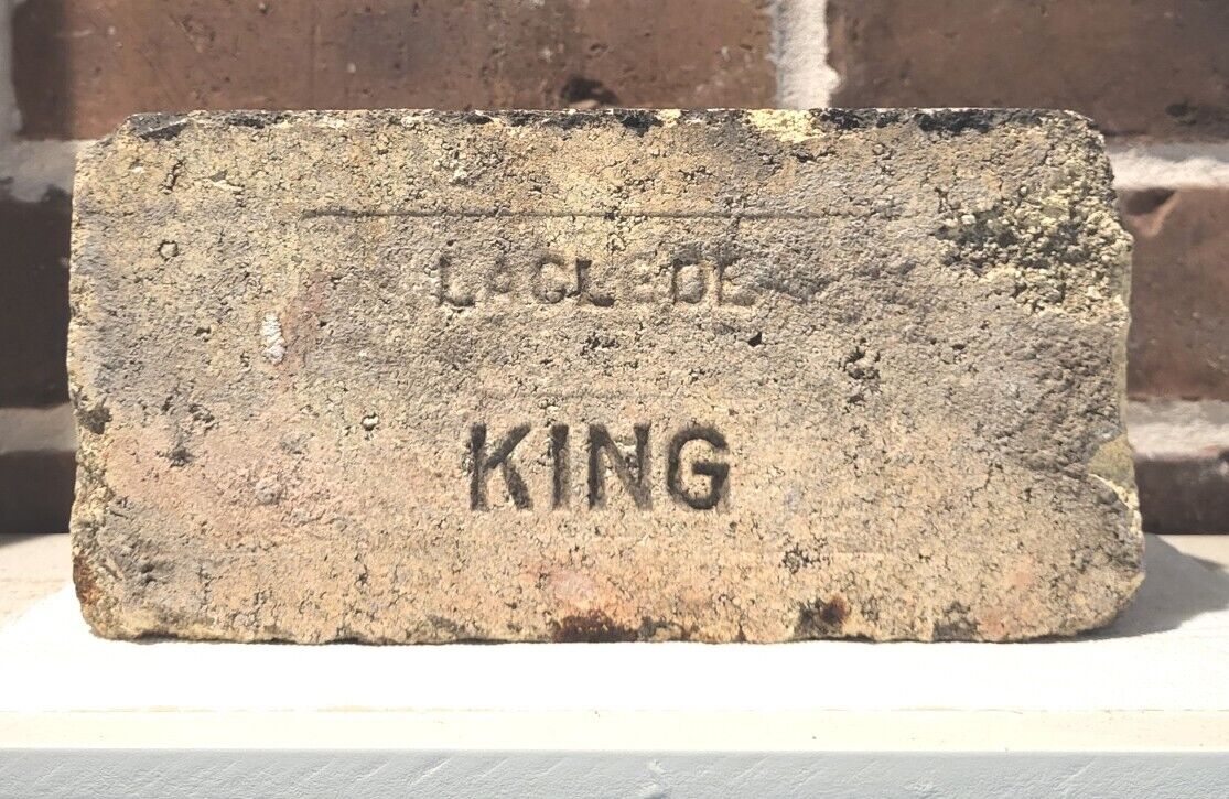 Antique Brick Laclede KING St LOUIS Vintage JUMBO United Kingdom NICE BRICK