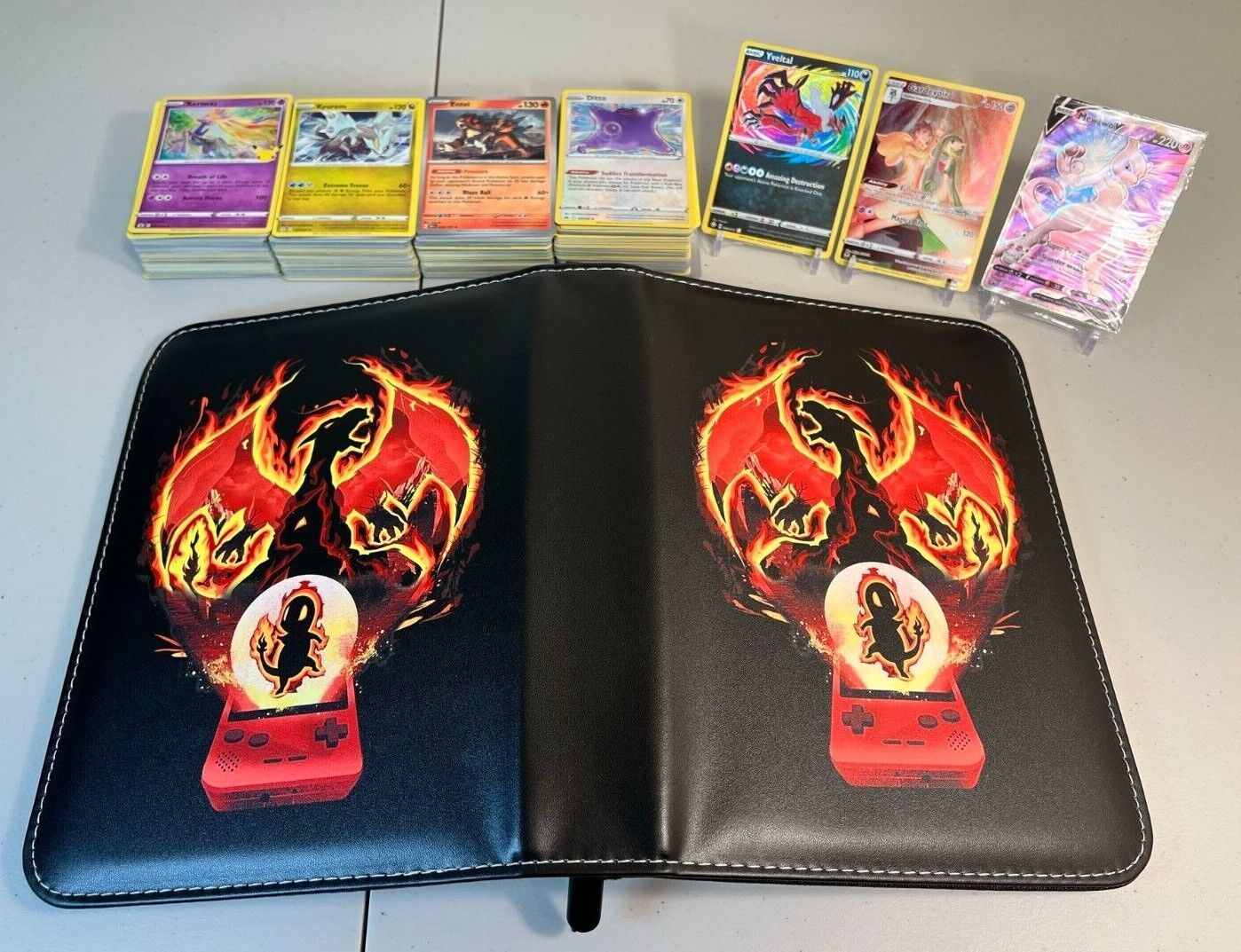 Pokemon Card Binder Lot - 200+ Starter Set Ultra Rare Holographic EX VMAX GX NM