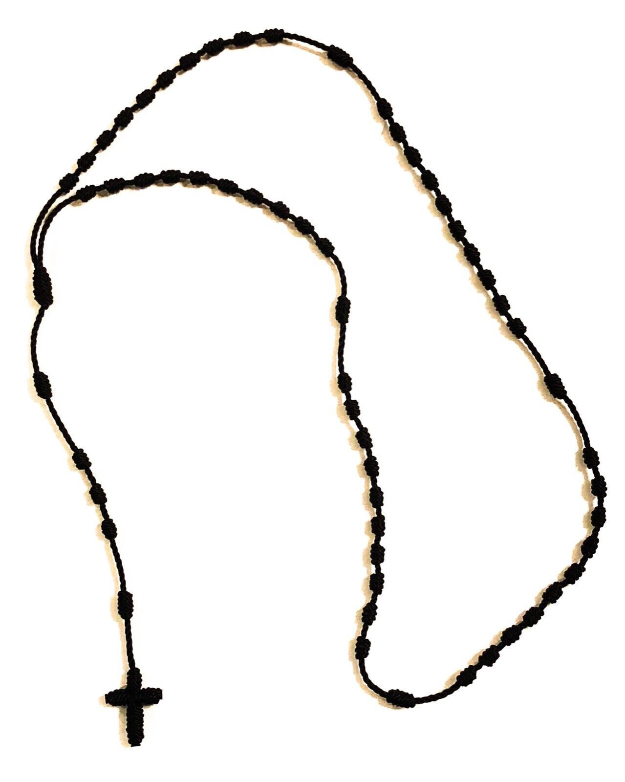 Knotted Rosary - 100% Nylon Thread - Black