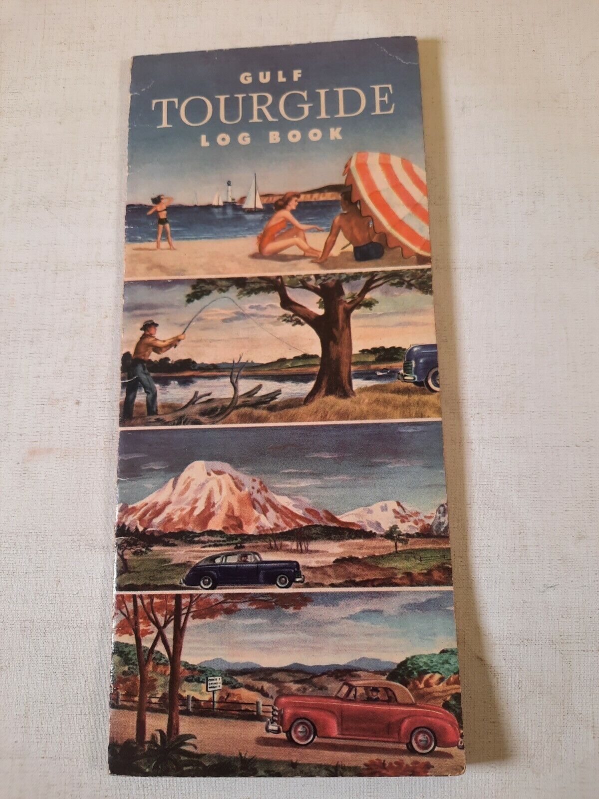 Vtg 1948 Gulf Tourgide Log Book   Gulf Oil Corp.   Travel Brochure fill out 