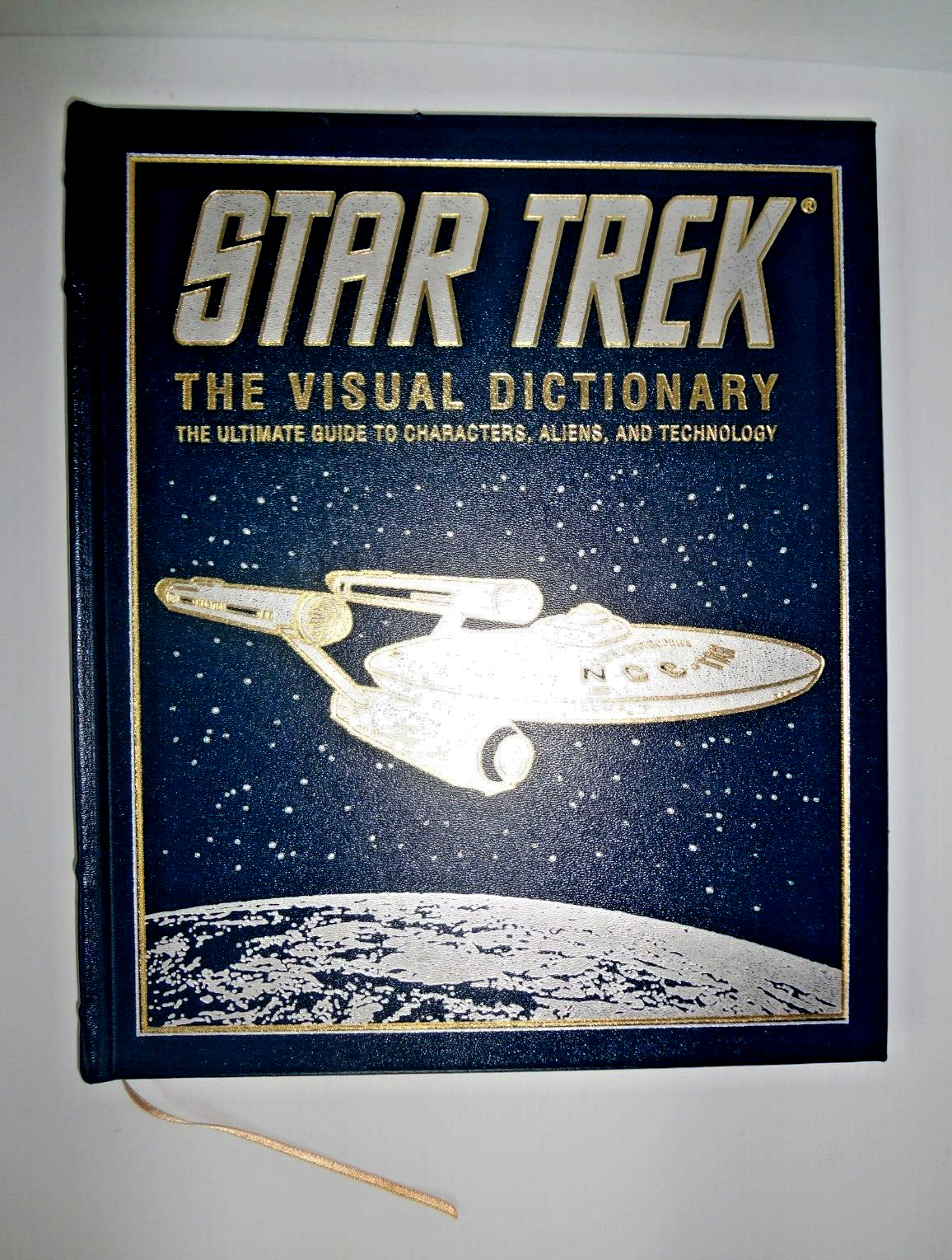 Star Trek RARE: The Visual Dictionary Leather Gilted DK Publishing ~Excellent