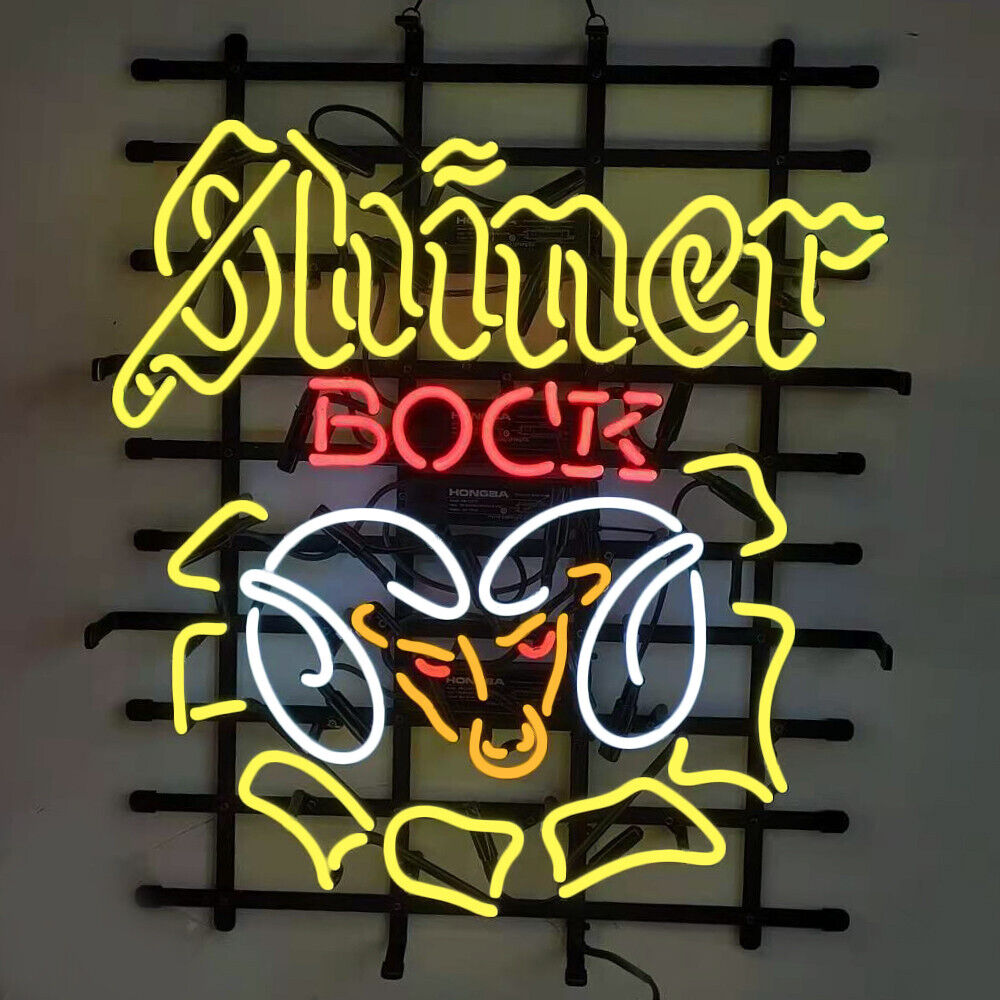 New Shiner Bock Ram Texas TX Beer Bar Light Lamp Neon Sign 24x20