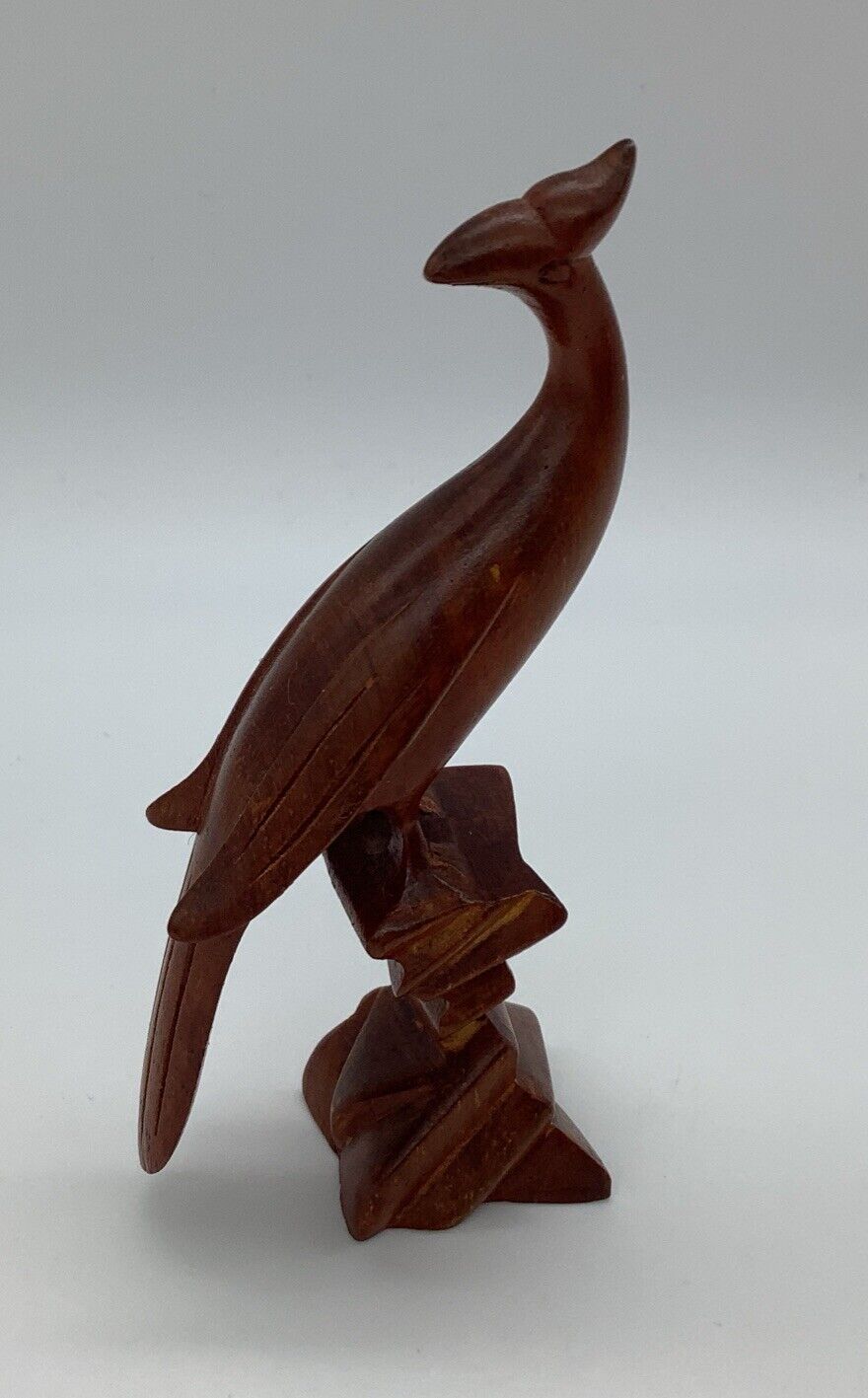 Vintage Hand Carved Wood Phoenix Bird 4 Inches Tall Very Rare ￼