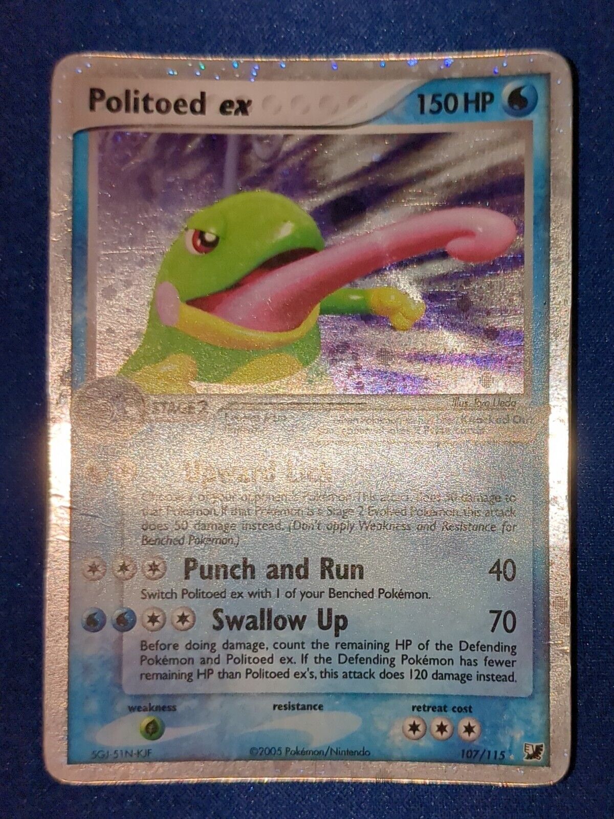 Pokemon UNSEEN FORCES - #107/115 Politoed ex - ENG - Ultra Rare Holo