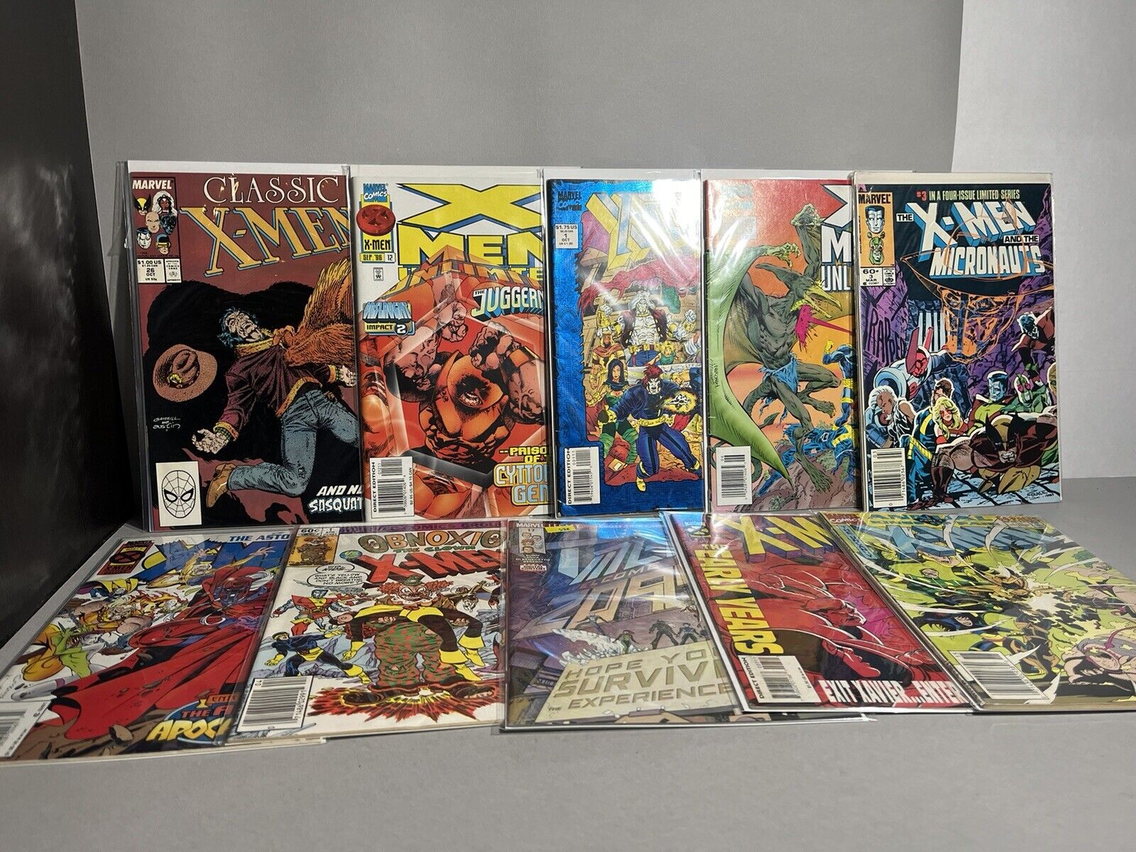 Lot Of 10 X-men Comic Books