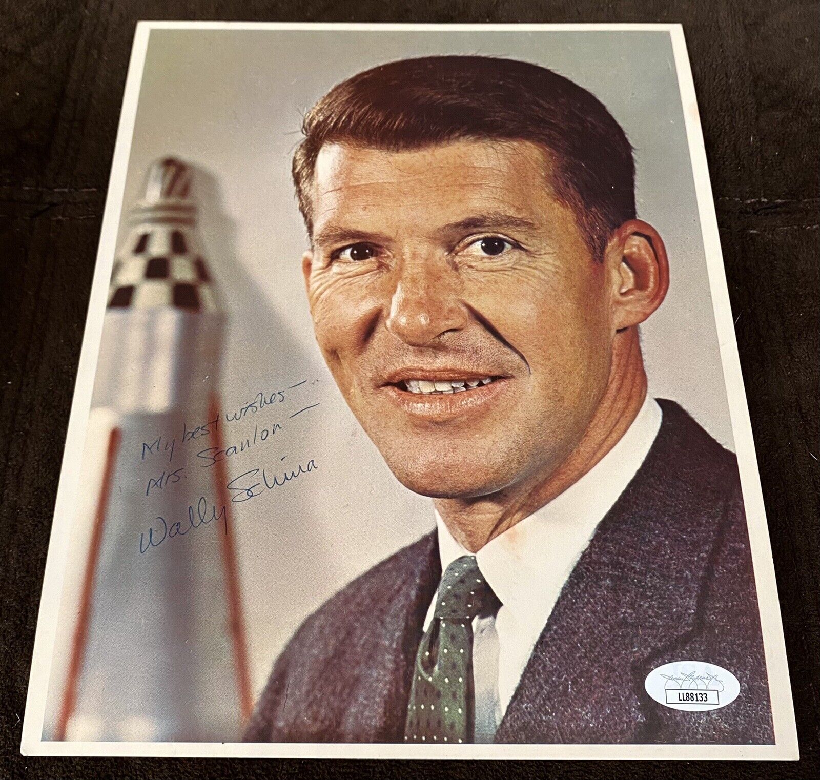 Original Wally Schirra Signed Astronaut NASA Pilot 8x10 Photo JSA Spence COA