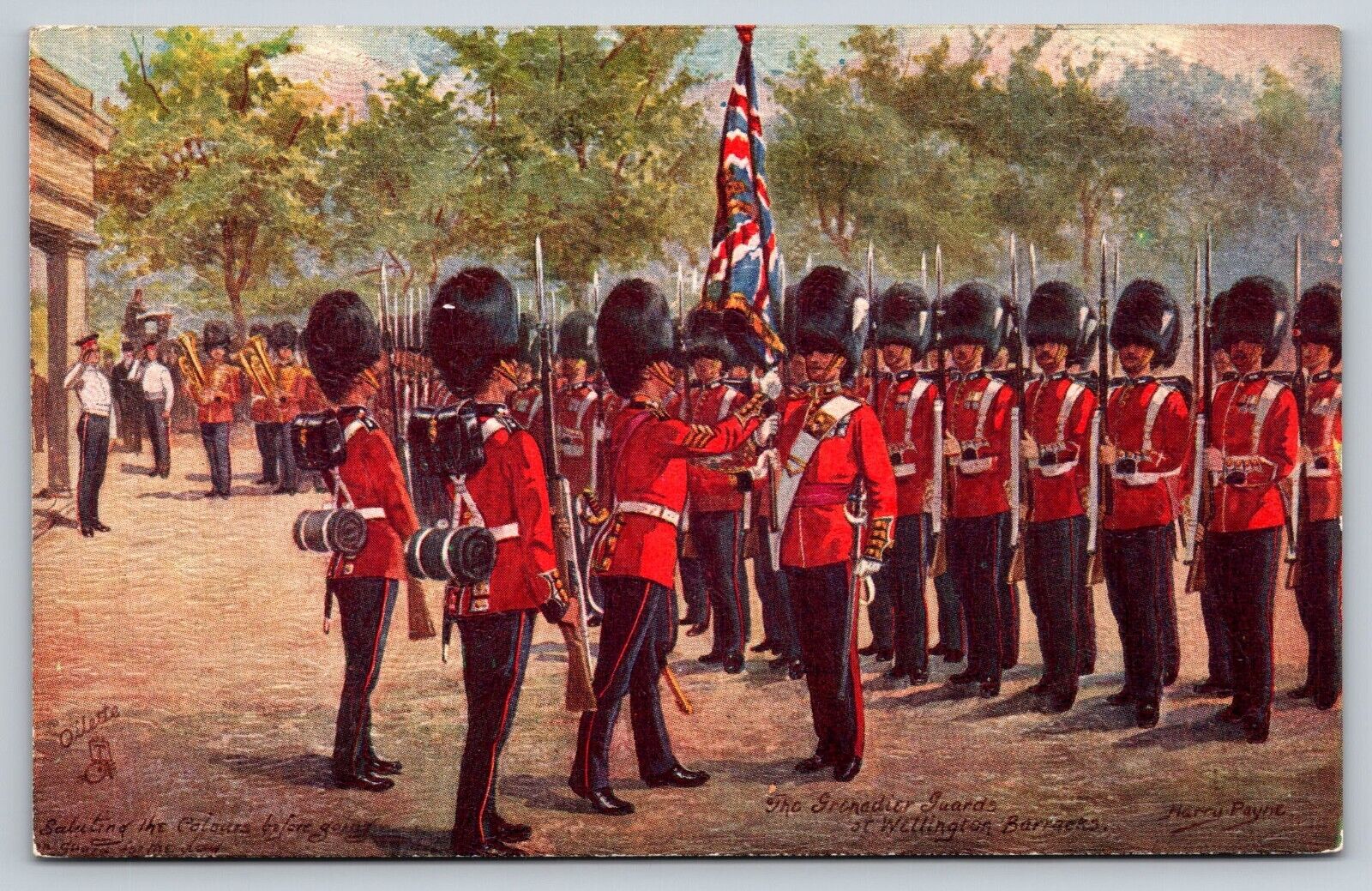 Postcard c1910~Grenadier Guards Buckingham Palace London Tucks Oilette 30