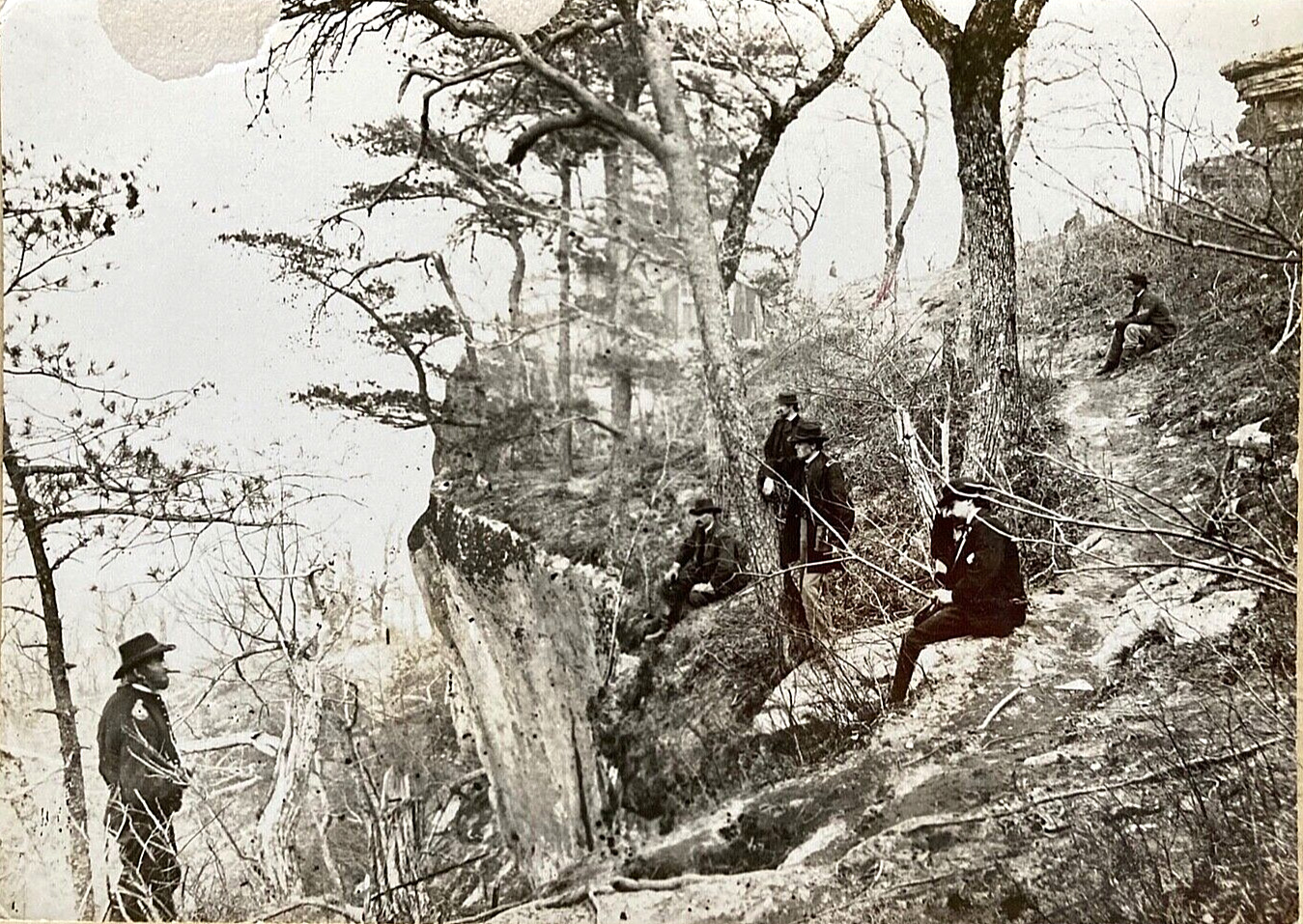 ORIGINAL - CIVIL WAR - GENERAL GRANT AT LOOKOUT MOUNTAIN NOV. 1863  PHOTOGRAPH