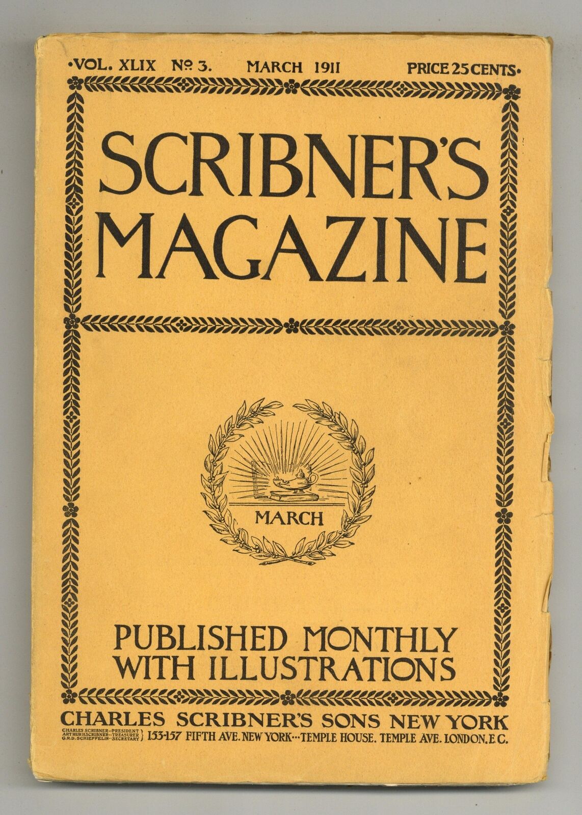 Scribner\'s Magazine Mar 1911 Vol. 49 #3 GD/VG 3.0