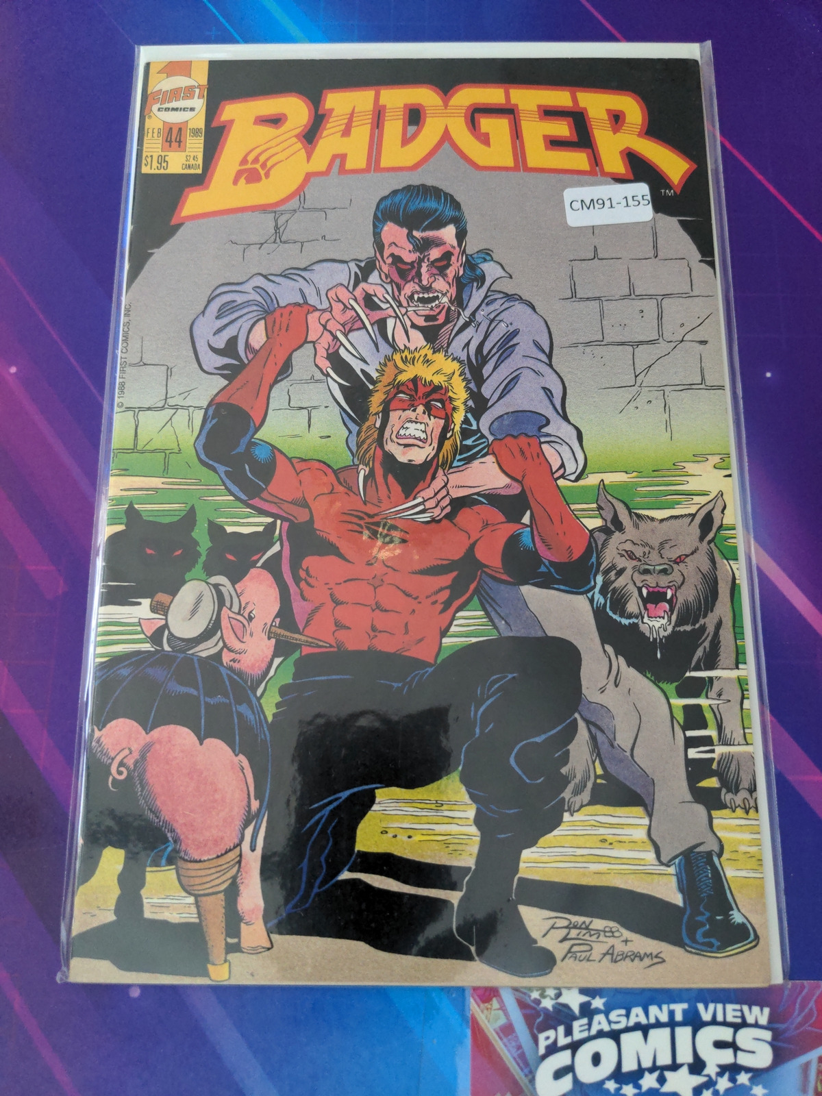THE BADGER #44 VOL. 1 8.0 FIRST COMIC BOOK CM91-155