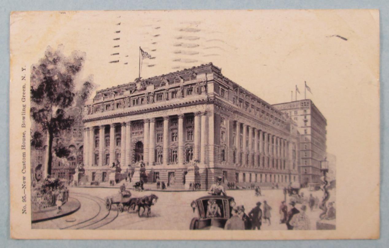 New Custom House, Bowling Green, NY New York 1907 Postcard (#3965)