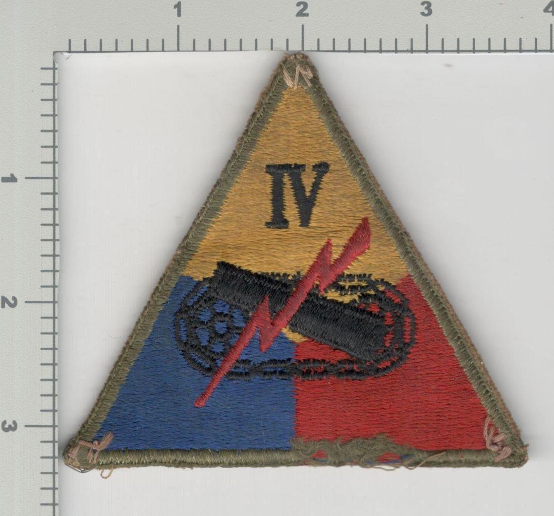 Off Uniform With Snaps WW 2 US Army 4th Armored Corps Patch Inv# K1299