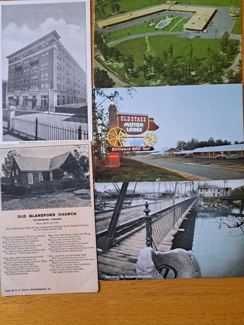Lot of 5 PETERSBURG, VIRGINIA     Vintage  Va.  Postcards