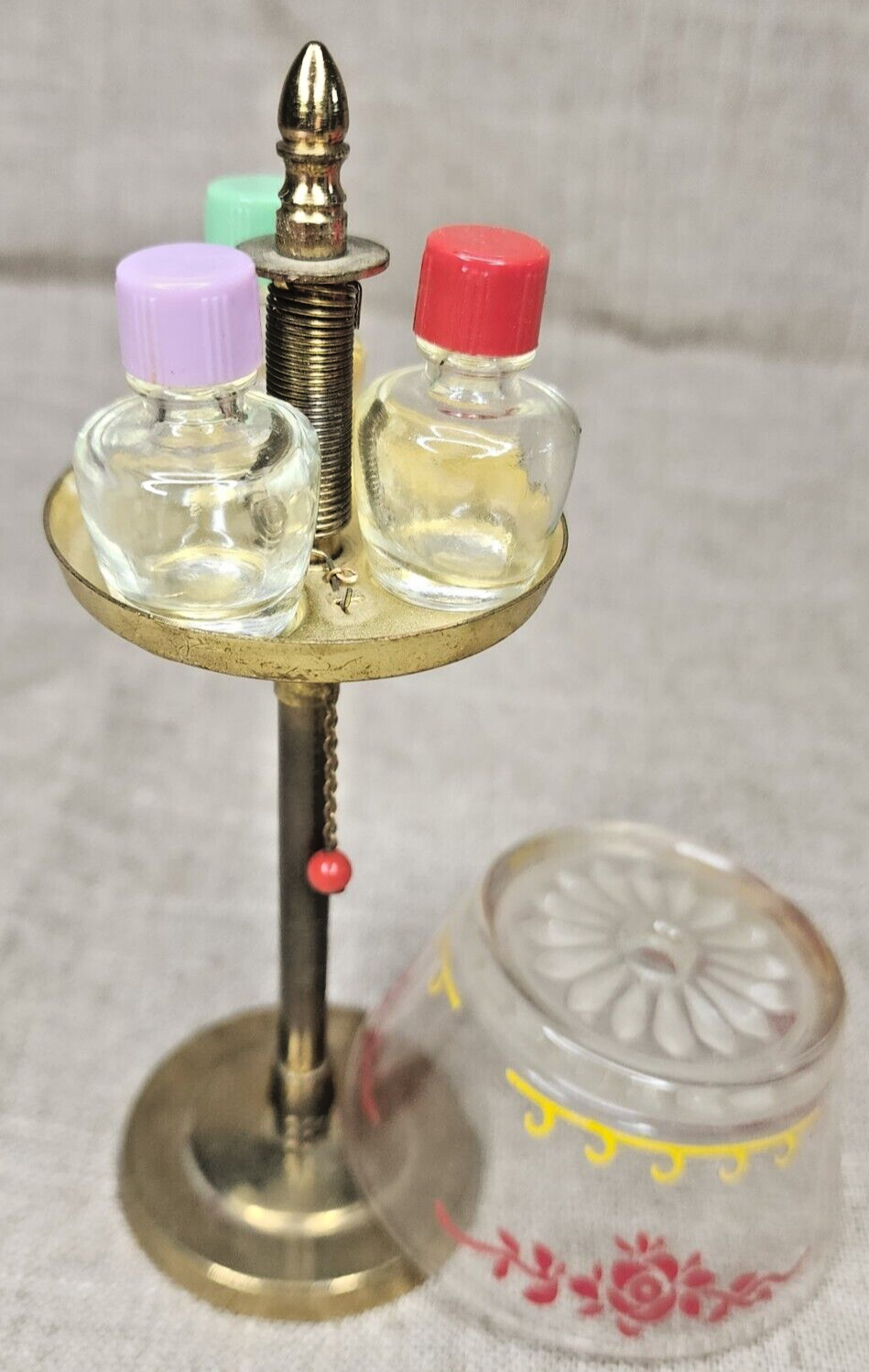 Vintage Hi-Lights by Stuart Lamp Novelty Spring Loaded Display 3 Perfume Bottles