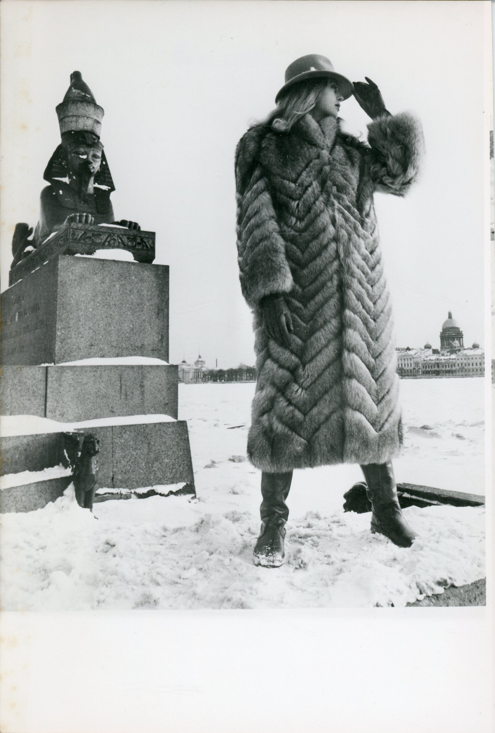 Fashion, Soviet Haute Couture Fur Coat Model, 1983, Vint