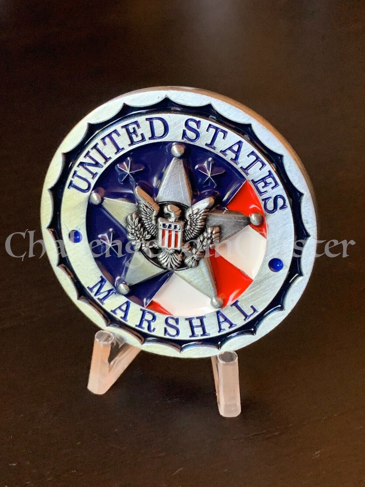 E87 US Marshals Service Hemingway Quote Challenge Coin