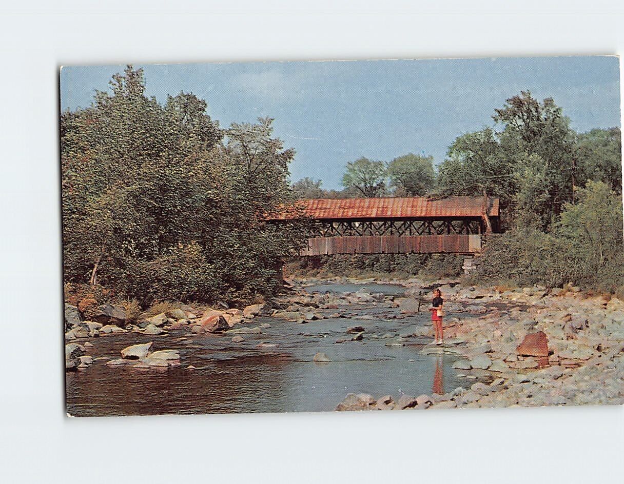 Postcard Covered Bridge Lancaster New Hampshire USA North America