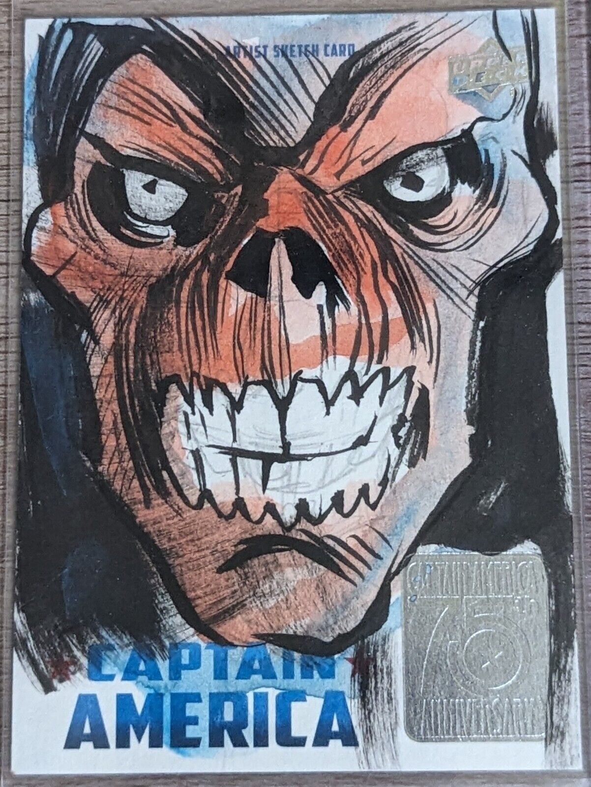 2016 Upper Deck Captain America 75th Anniversary Sketch Card Red Skull 1/1