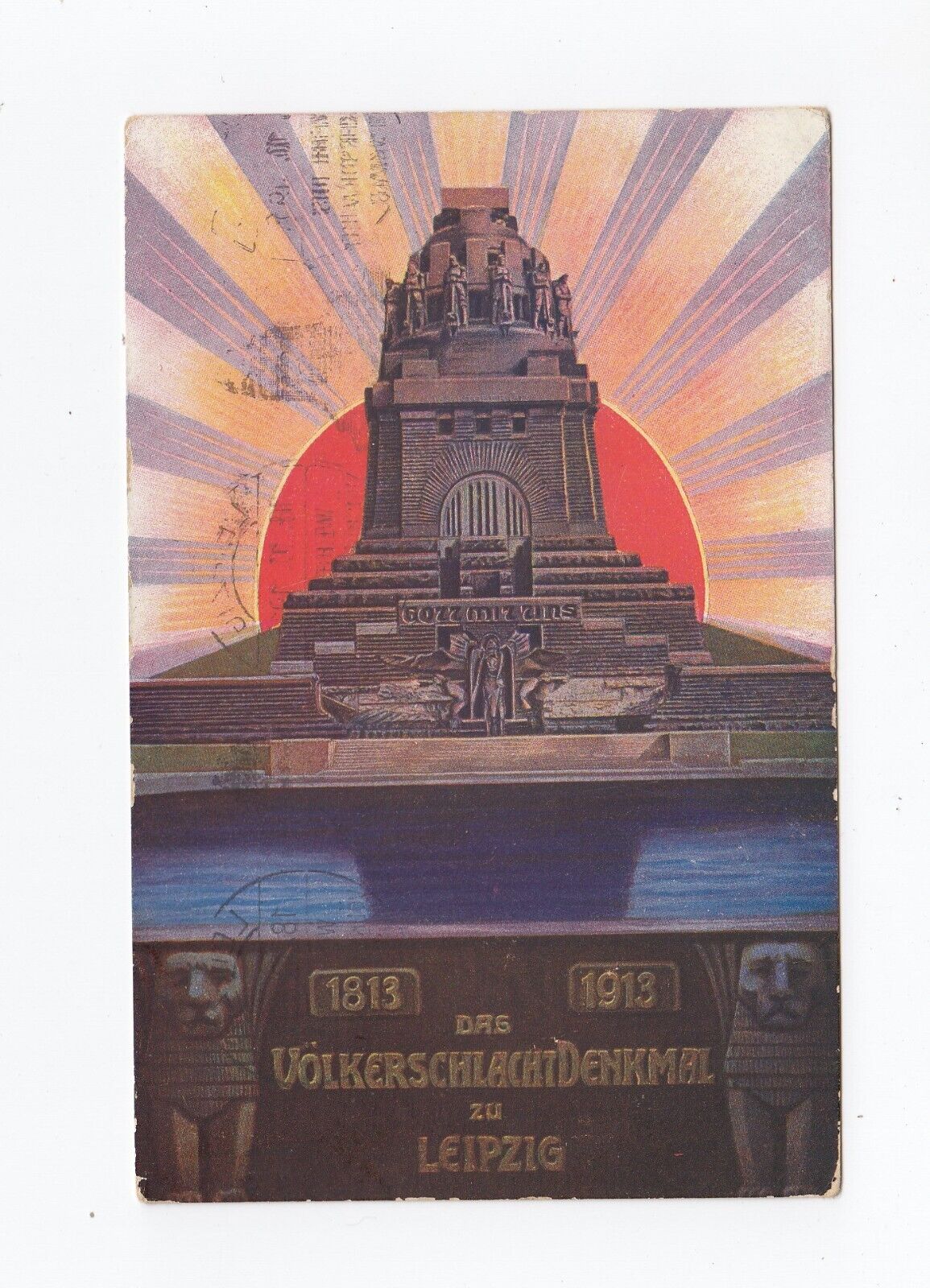 Leipzig Postcard 1813-1913 Volkerschlacht Denkmals Monument Battle Nations