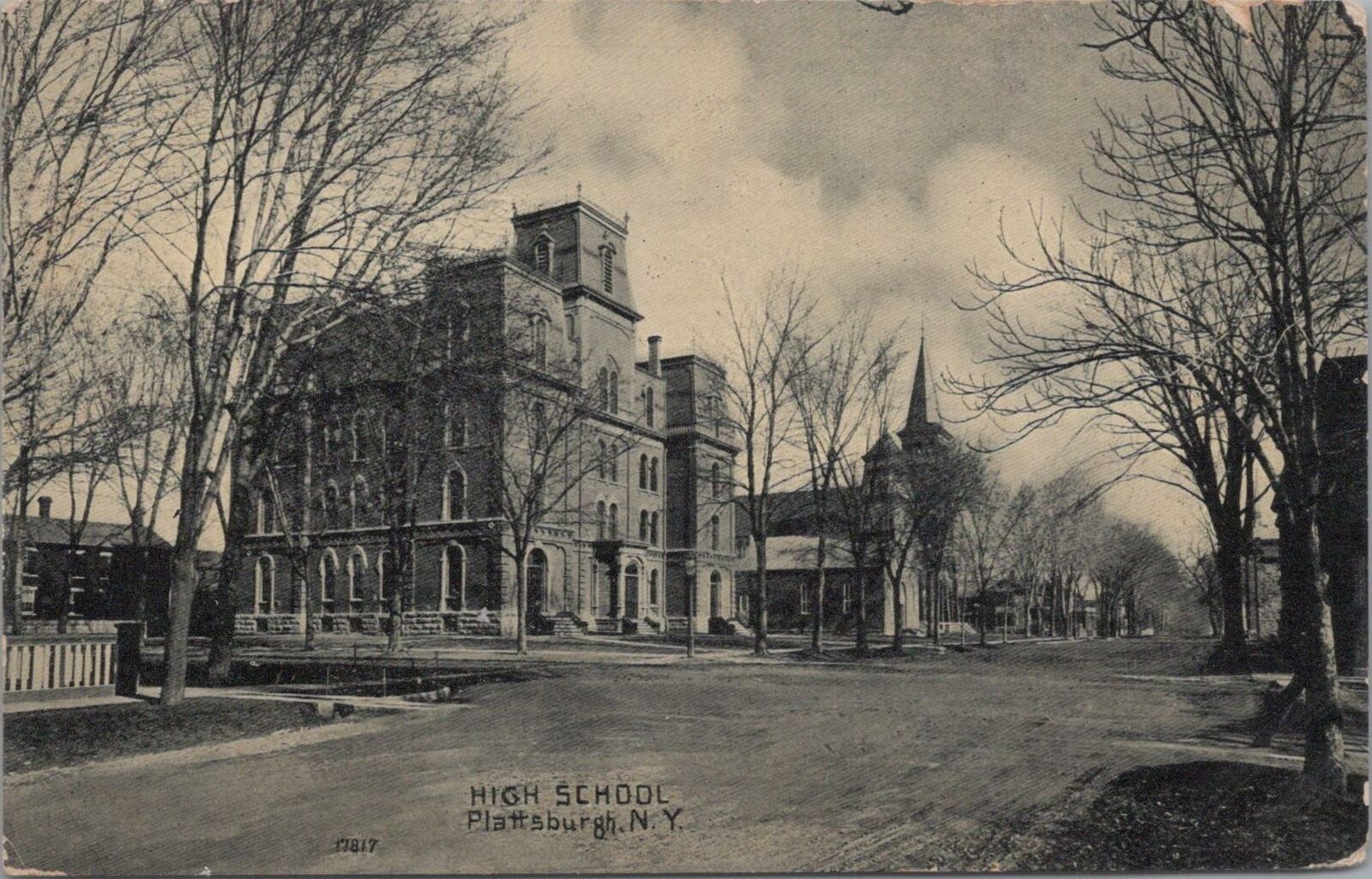Postcard High School Plattsburgh NY 
