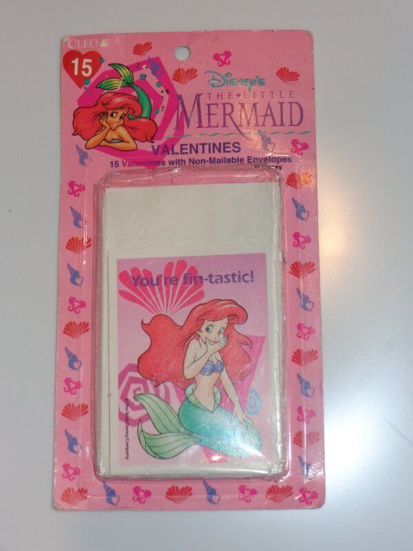 Vintage 90\'s Disney Little Mermaid Valentines Cards New NOS  