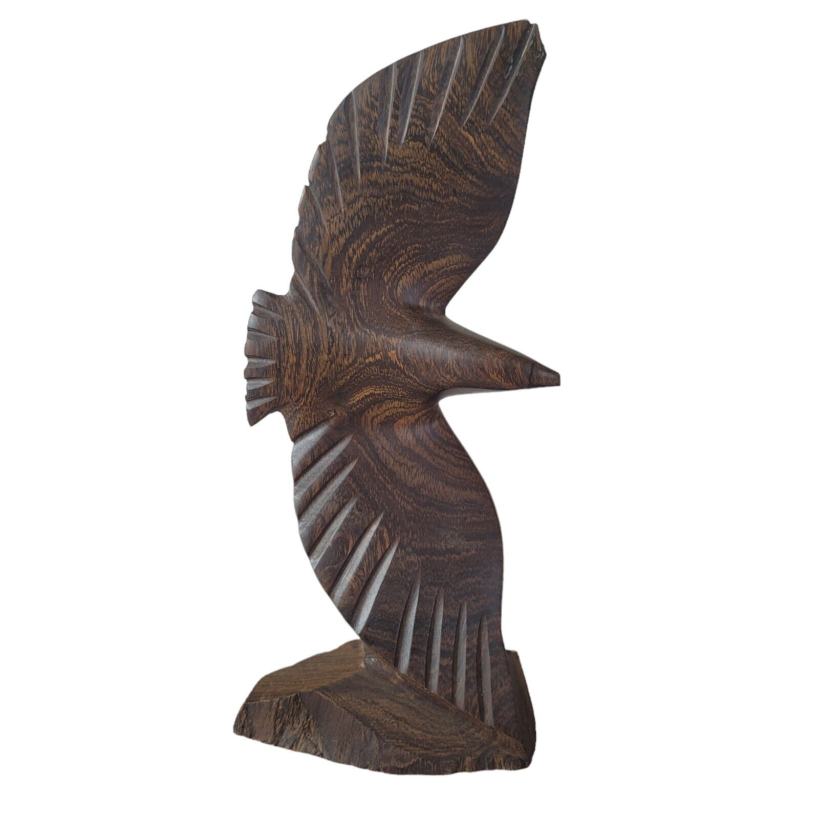 Vintage Ironwood Hand Carved Soaring Bird Statue 9\