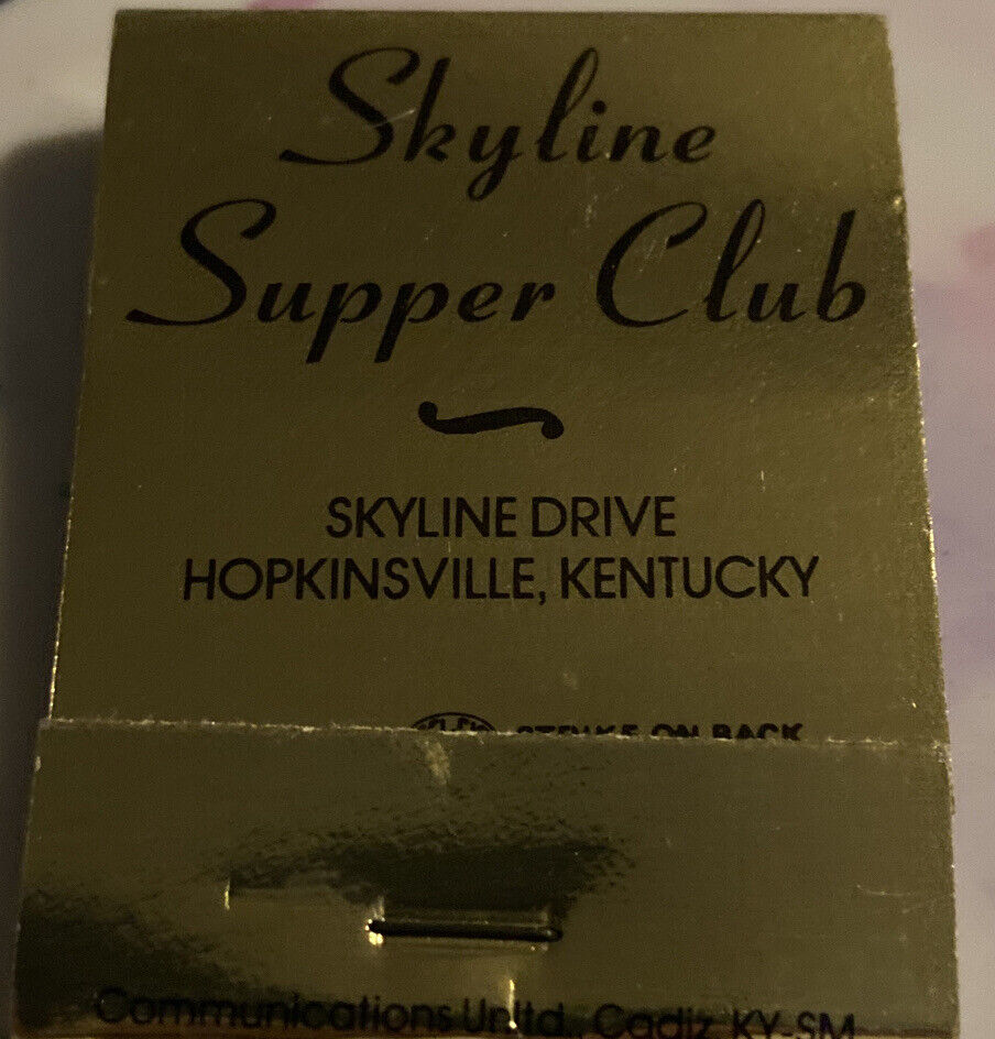 Skyline Supper Club Hopkinsville KY Ad Matchbox