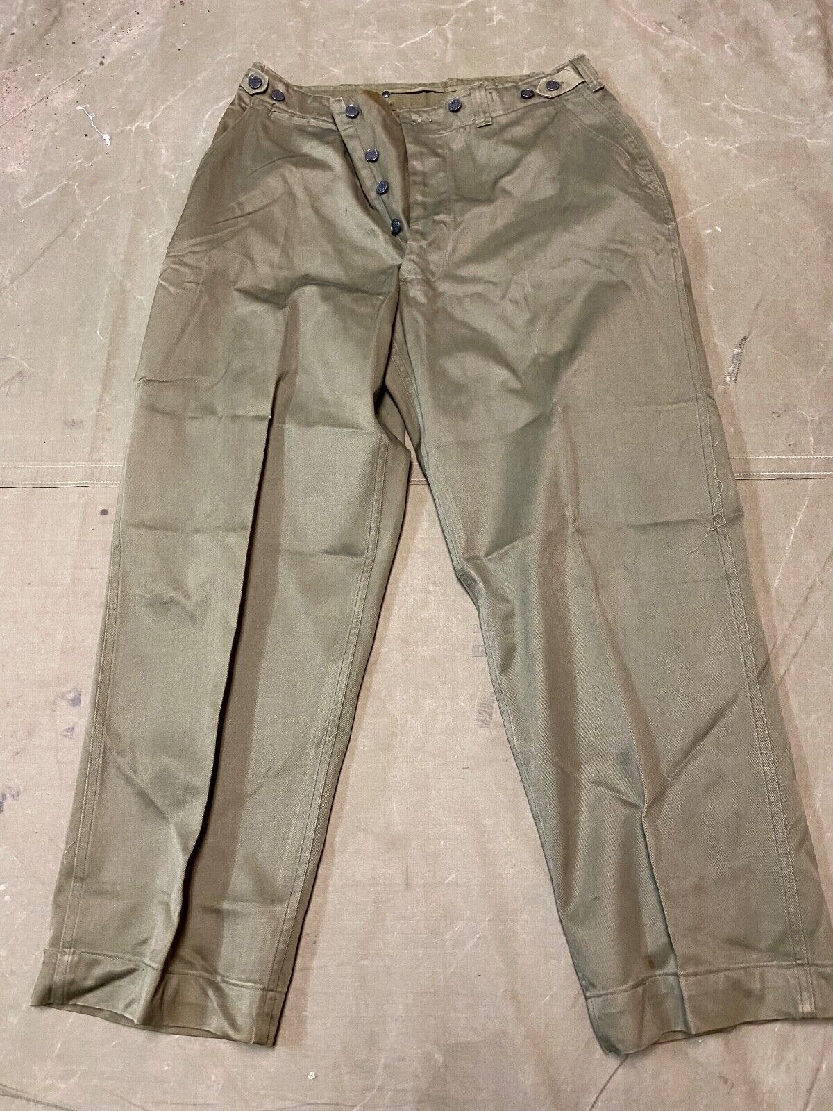 ORIGINAL WWII US ARMY M1943 M43 COMBAT FIELD TROUSERS-SIZE LARGE 36 WAIST