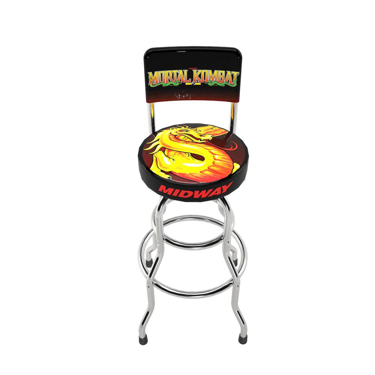 Arcade 1 Up Mortal Kombat Swivel High-Back Stool. |2282