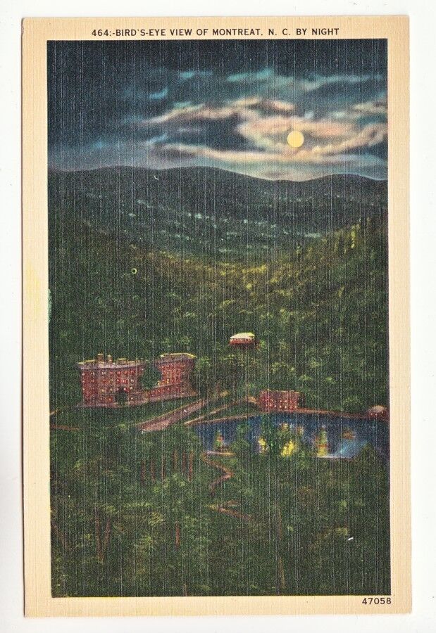 Postcard: Birds-eye View of Montreat, N.C. by Night