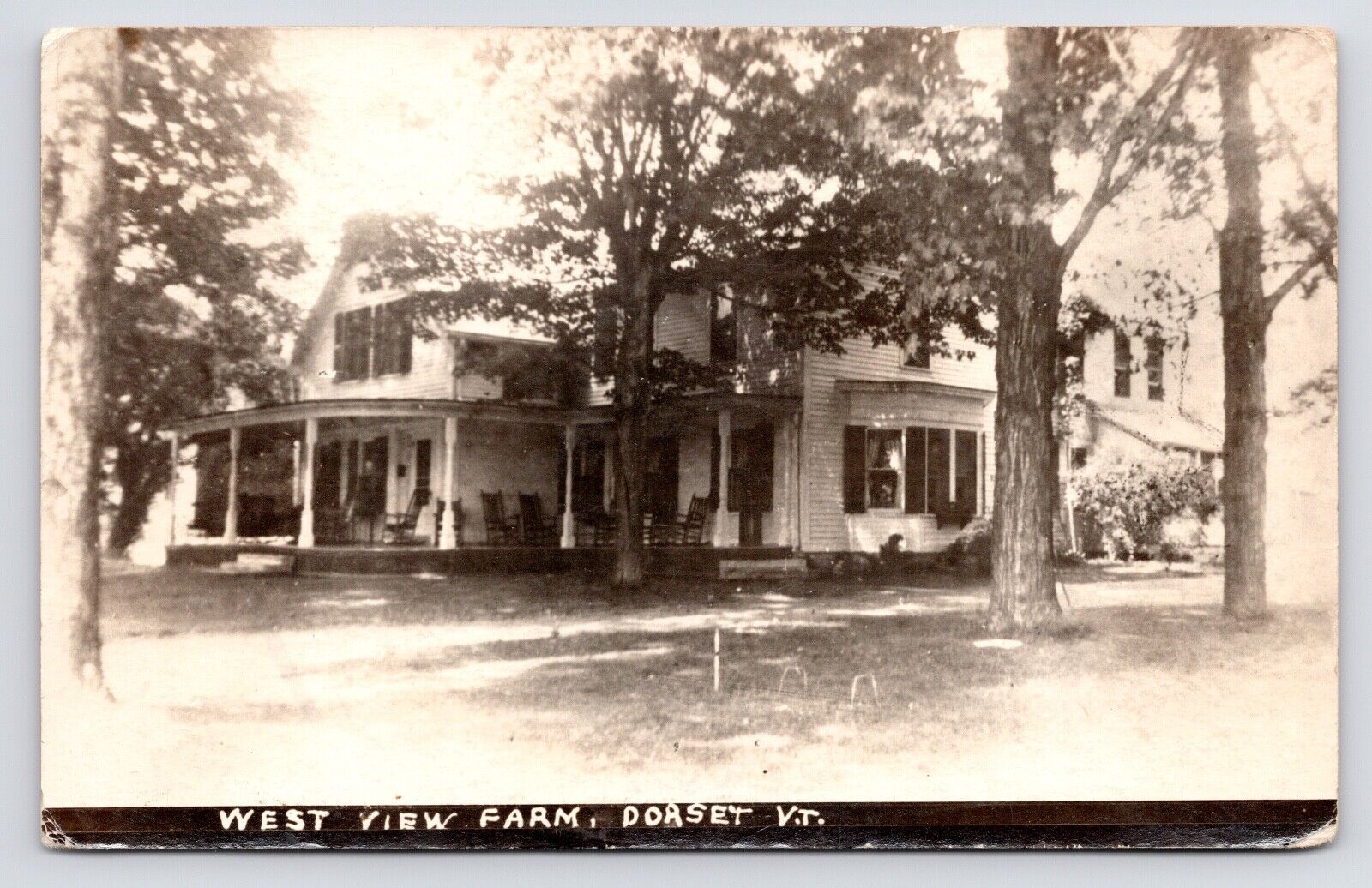 c1940s~West View Dairy Farm~Dorset Vermont VT~Home~Photograph~RPPC VTG Postcard