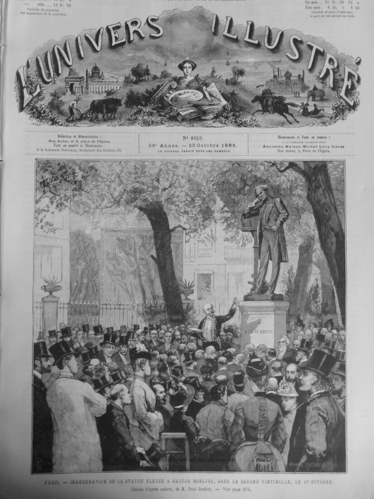 1869 1886 BERLIOZ HECTOR THEATRE 3 OLD NEWSPAPERS