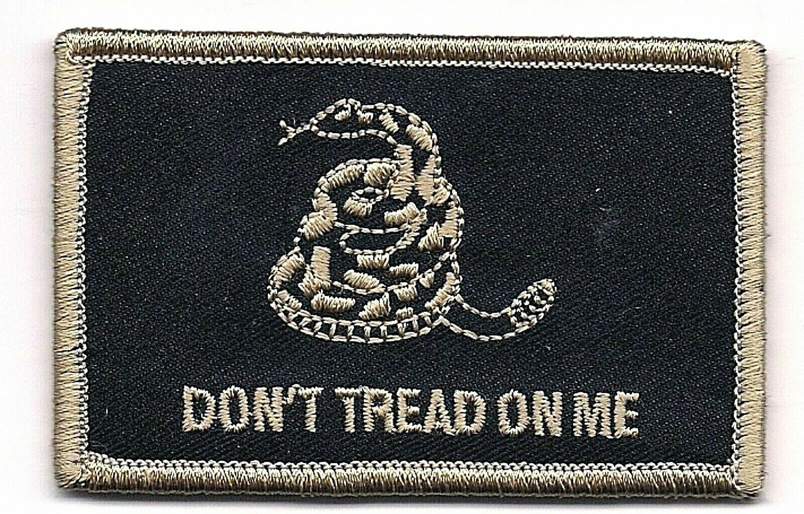Tan Black Gadsden Don't Tread On Me Snake Patch Fits For VELCRO® BRAND Loop Fast