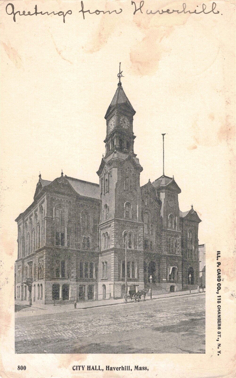 Haverhill MA City Hall c.1904 Postcard B182