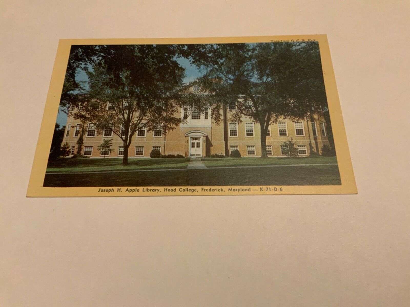 Frederick, Maryland ~ Hood College - Joseph H. Apple Library - Vintage  Postcard