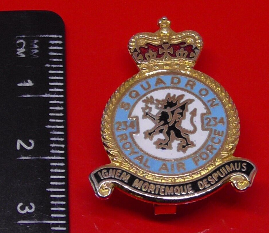 RAF Museum Royal Air Force Enamel Pin Badge No 234 Squadron Queens Crown