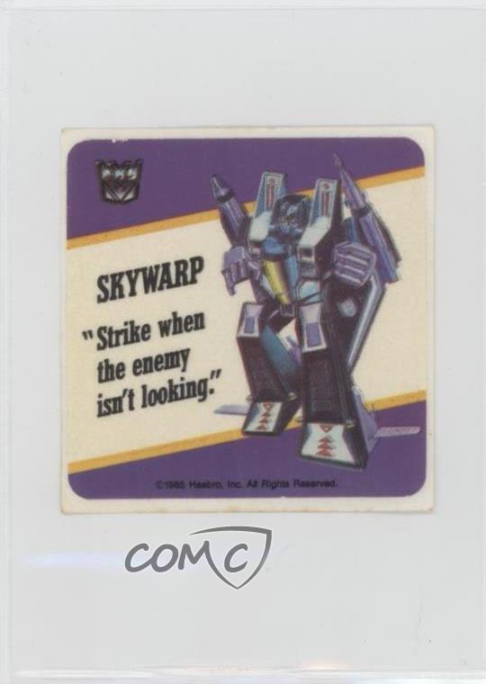 1985 Hasbro Transformers Stickers Skywarp 04e3