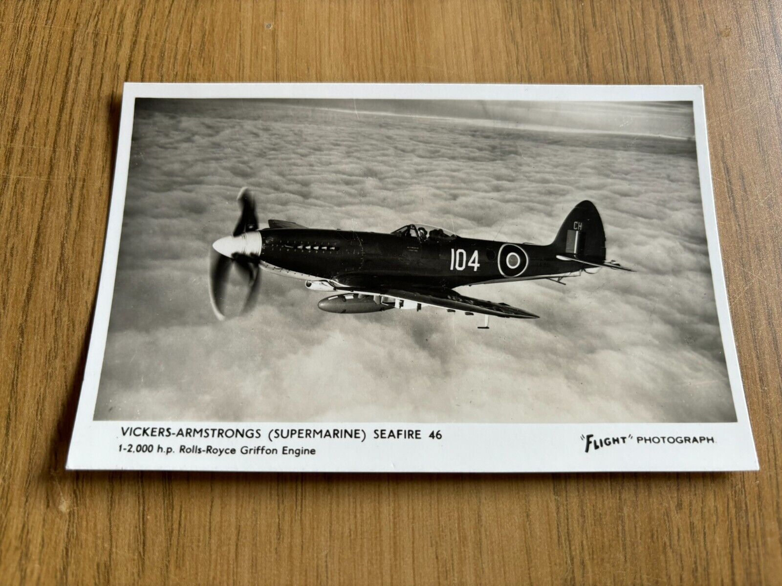 Royal Navy Supermarine Seafire postcard