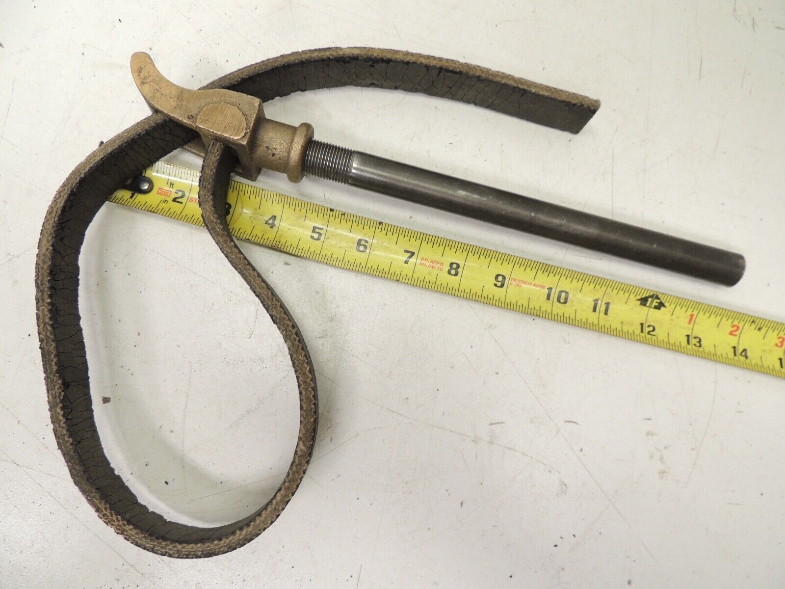 Vintage solid bronze strap wrench, PRICE DROP