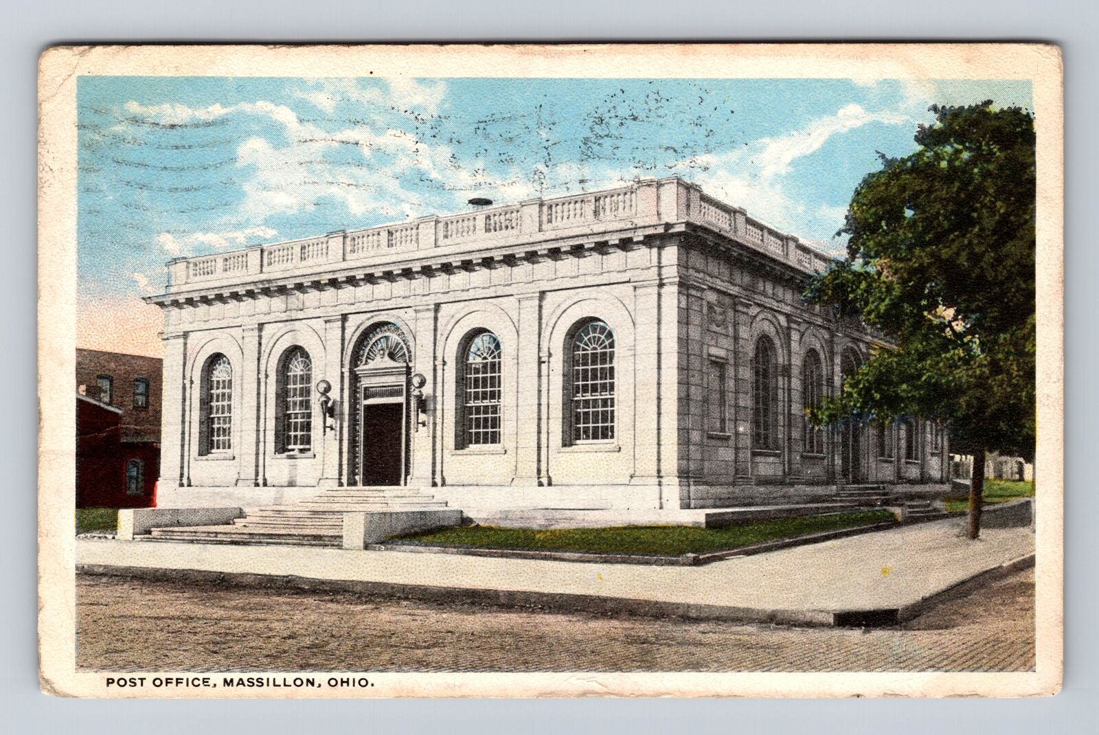 Massillon OH-Ohio, Post Office, Antique, Vintage c1915 Souvenir Postcard