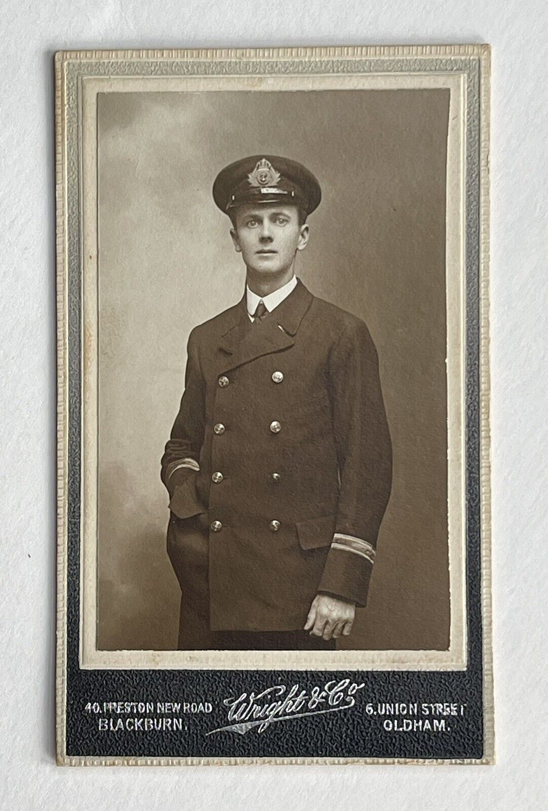 Antique Victorian CDV Photo Handsome Man In Uniform Gentlemen Officer Military
