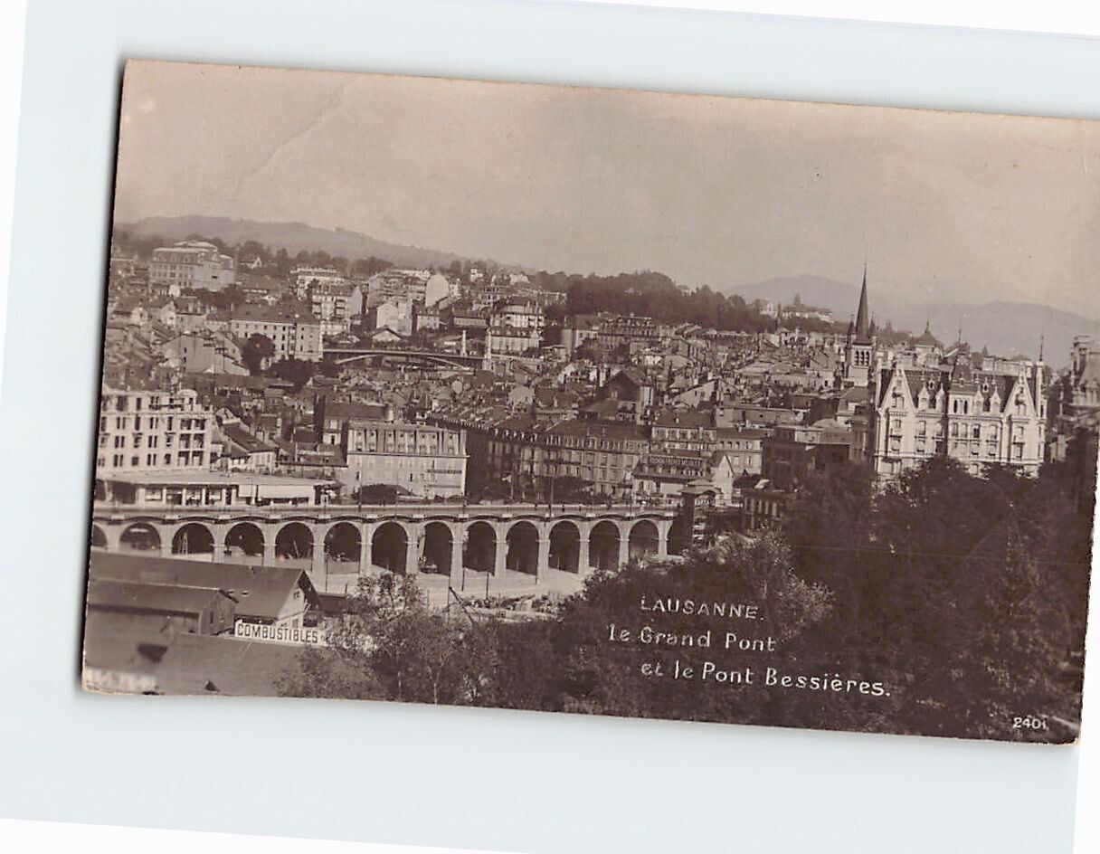 Postcard Le Grand-Pont Lausanne Switzerland