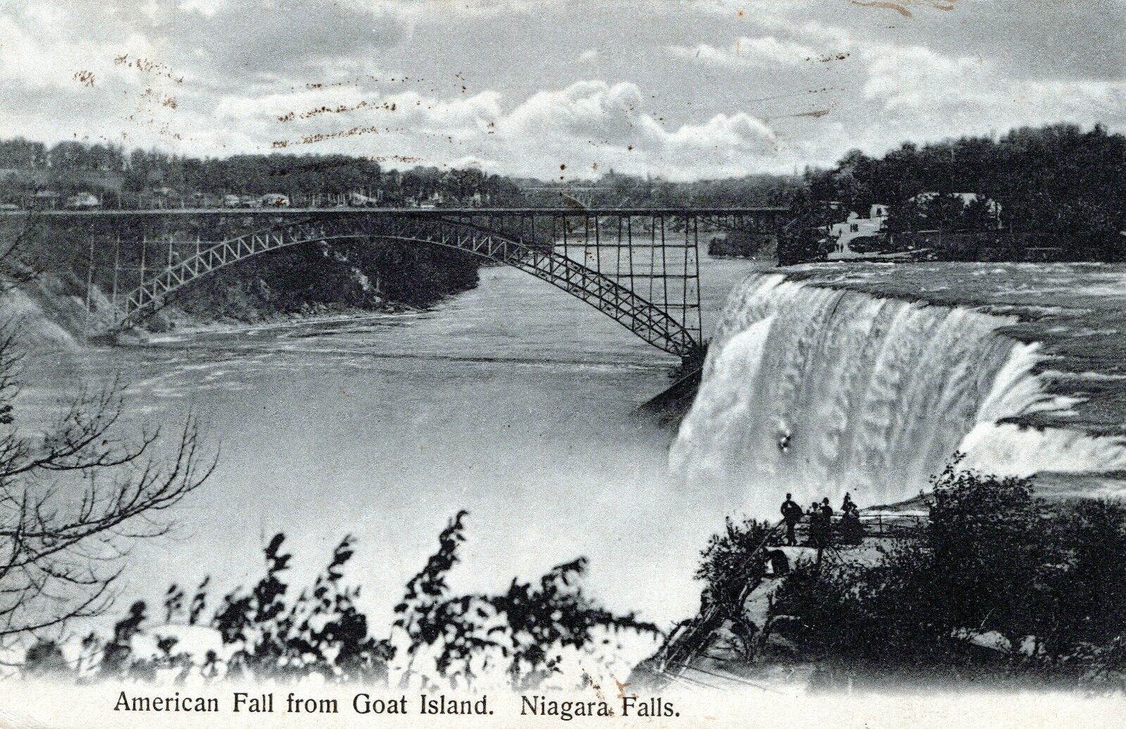 RPPC Niagara Falls American Fall From Goat Island Real Photo Postcard